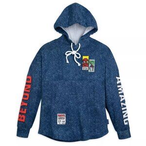 Marvel Spirit Jersey Blue Spiderman 60th Anniversary Hoodie - Size Large - NWT